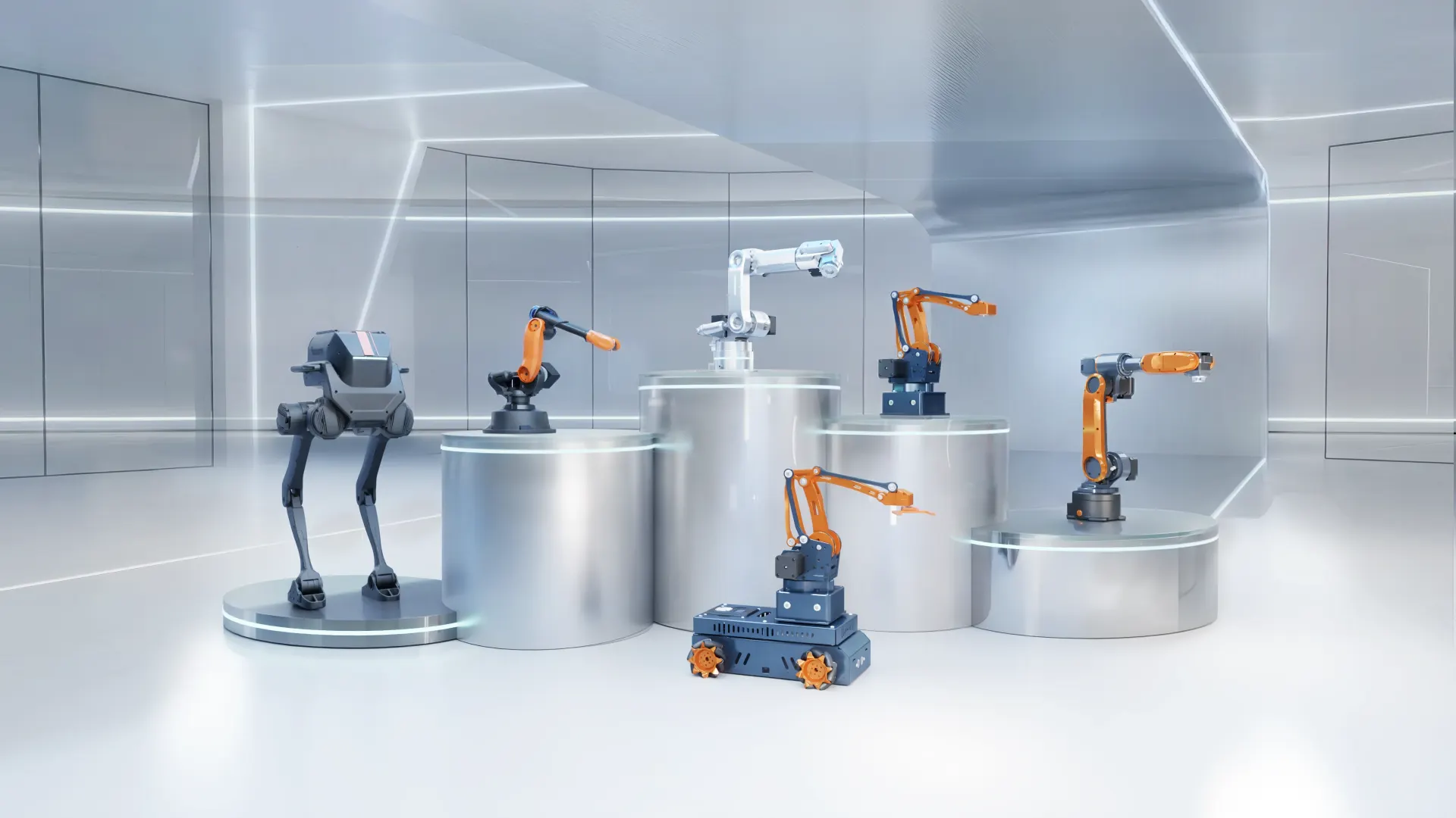 RoboxRise desktop industrial robot range — MiroMax, Haro380, MT4, Mirobot, AGV and BRAVE biped